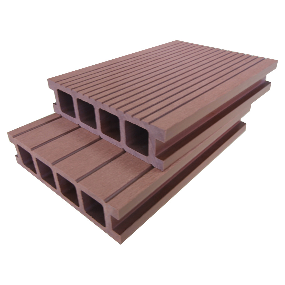 Madera de plástico WPC piso generación cuadrado agujero 140*35 protección del medio ambiente plástico madera Material jardín decoración al aire libre tablero anticorrosión madera image 5