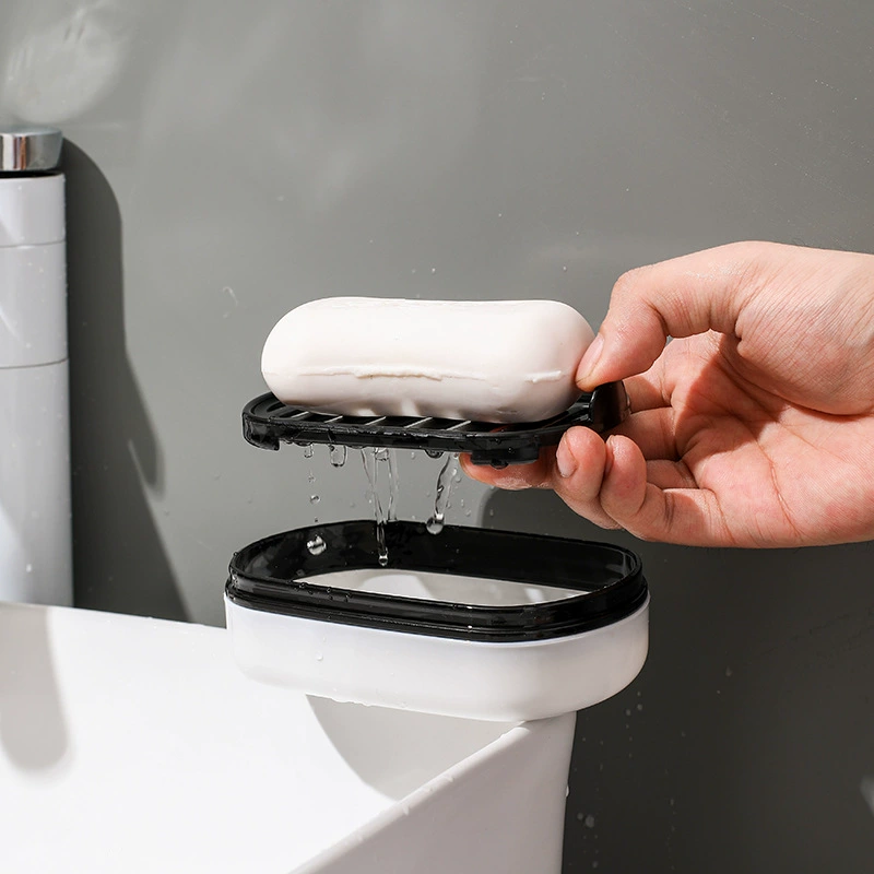 Double-layer soap holder, handheld drying rack for traveling, storage box