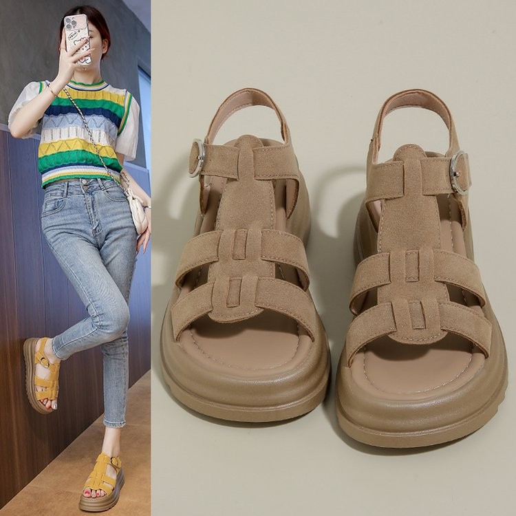 Sandálias de verano para mujeres 2026 nuevas faldas super calientes no cansadas pies planos zapatos romanos antideslizantes