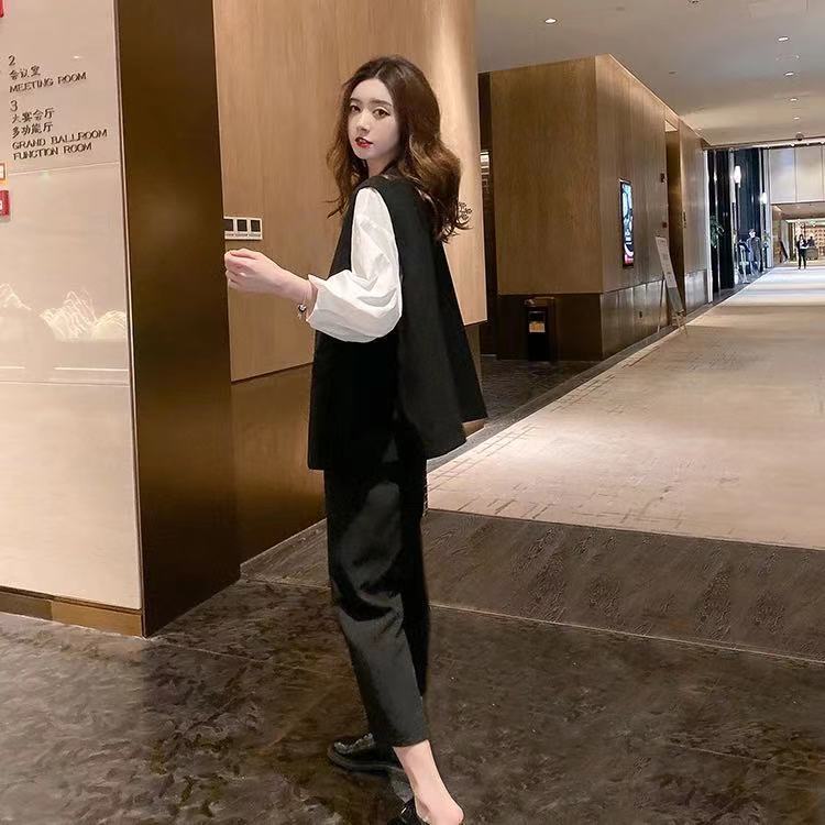 新款春秋秋季2025超薄洋气女士工装黑色西服马甲女时尚韩版马甲|undefined
