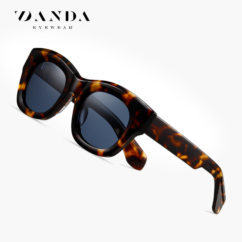 Nuevas gafas de sol polarizadas S32128 Gafas de sol de hoja hechas a mano de ácido acético retro de moda Gafas de sol de protección solar para exteriores