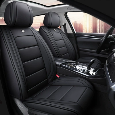 Four Seasons Pad, Cushion Leather Cushion Seat Cover All-Inclusive - mysterious-black-standard-edition-general-purpose