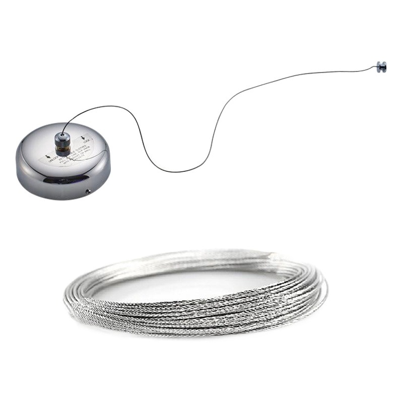 Tendedero de acero inoxidable 304, tendedero invisible de pared sin necesidad de taladrar, cuerda de acero retráctil para interiores, tendedero de nailon.