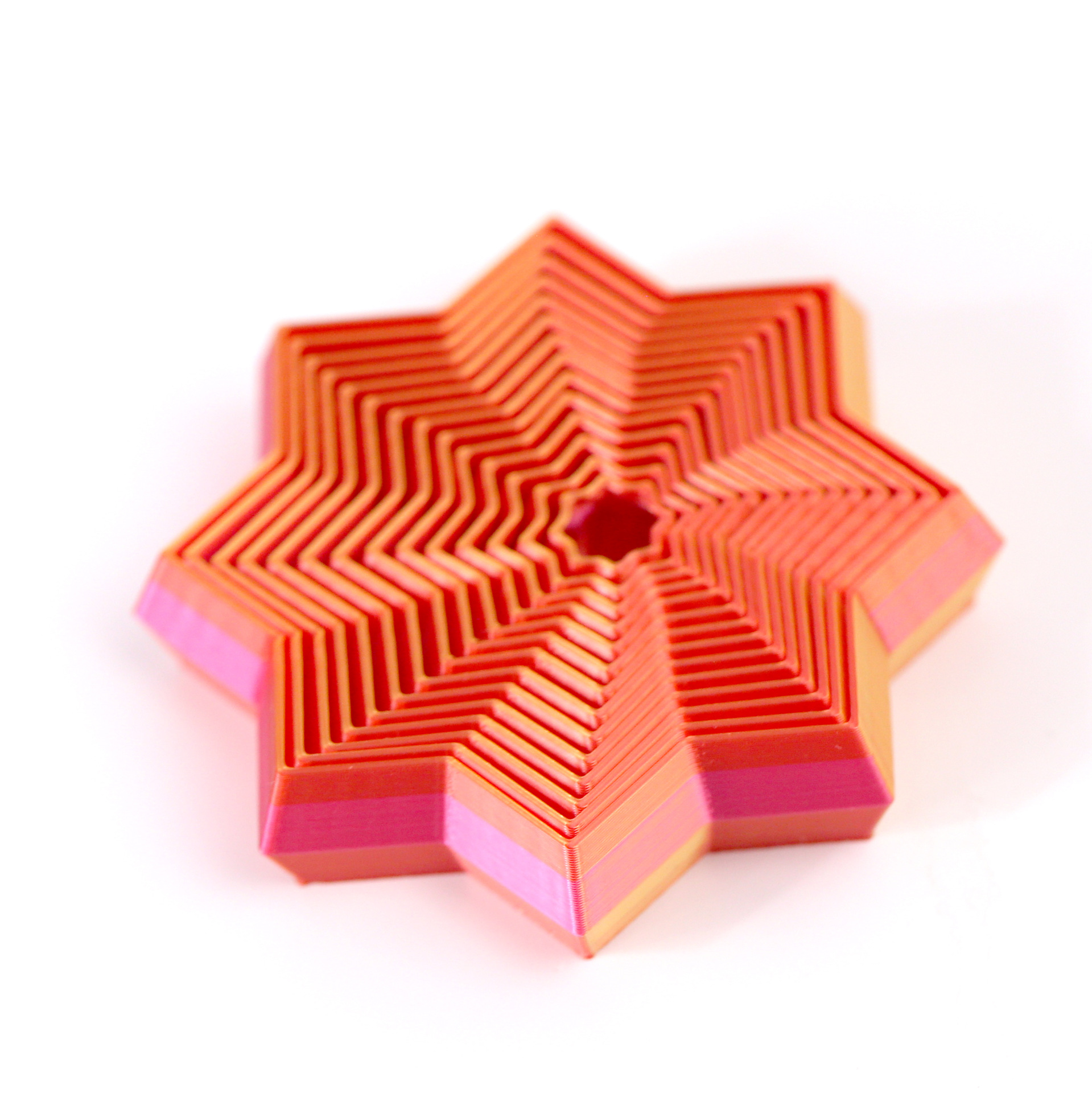 Transfronterizos en forma de flor torre de rábanos impresa en 3D juguetes apilados Puzzle Puzzle