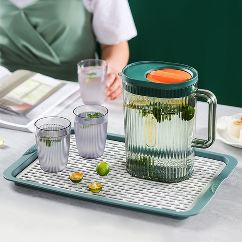 Good-looking AS high-temperature resistant cold kettle, light luxury juice kettle, household cold kettle with lid, cold boiled water cup set