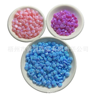 Spot Wholesale Opal Diamond Cut 5mm 6mm7mm Artificial Opal Round Facet Opal Opal