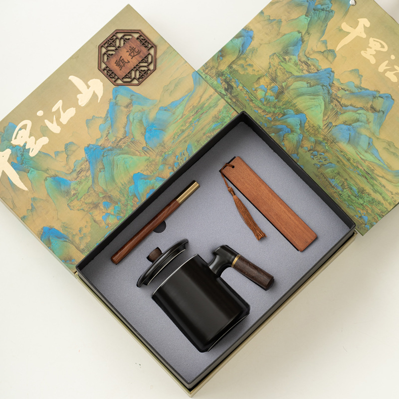 Taza de madera creativa con marcador de escritura de madera de sandalwood marcadores taza de cerámica taza de café taza de agua logotipo tallado