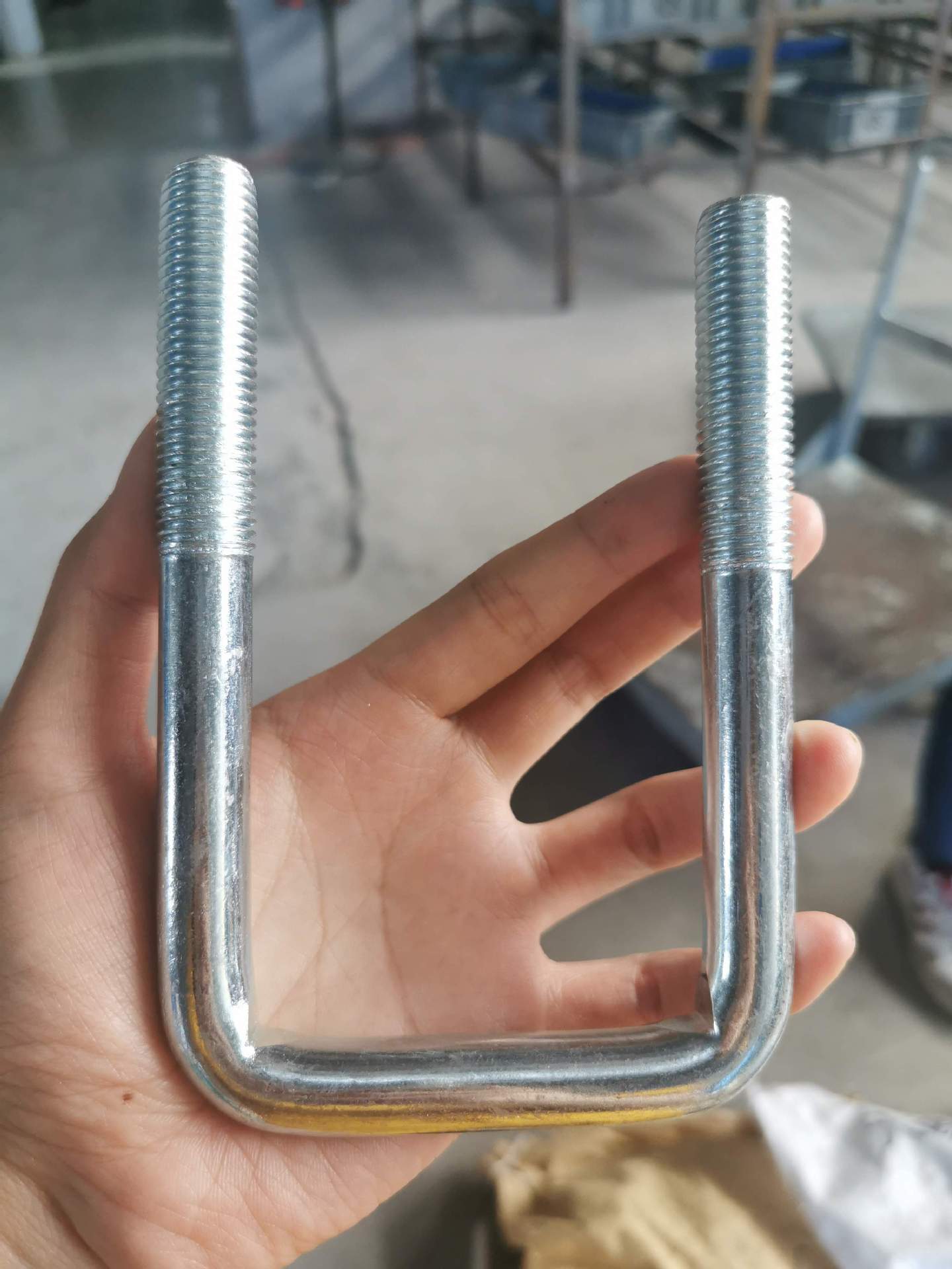 直角M16螺栓U型管卡u型螺丝方形螺栓卡箍抱箍方管固定卡扣方形卡