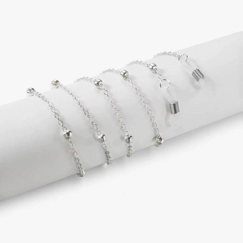 Glasses from pearl solar-powered, chain, metal accessory