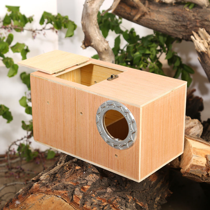 Reproduction Box parrot Nest Horizontal type horizontal wooden  Tiger peony Cockatiel keep warm parts Cross border