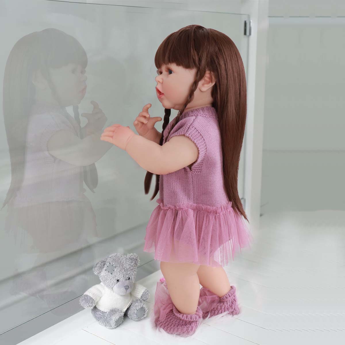 Realistic cute doll for bath