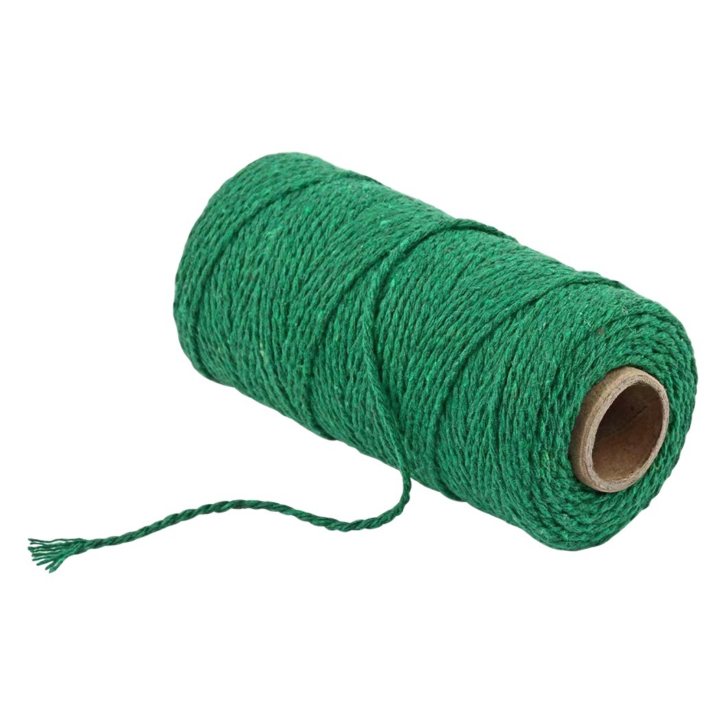 Fábrica al por mayor de 2mm color gancho bolsa tejida a mano DIY etiqueta de color hilo de algodón cuerda de encuadernación