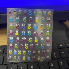 小鼻ガ口怪アニメ手帳貼りins風かわいい防水PVC透明学生小貼り絵シールコップ