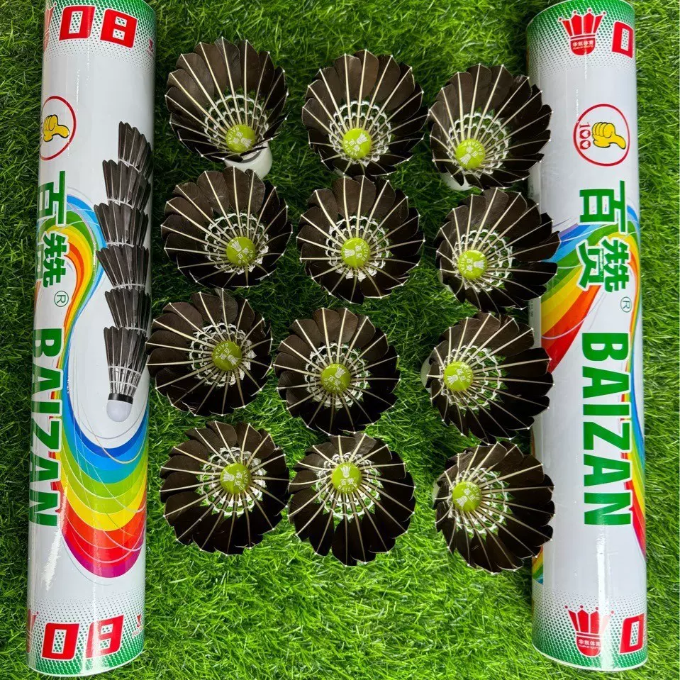 黑羽毛羽毛球运动潮流鸭毛耐打羽毛球