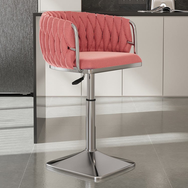 Silla de bar giratoria alta, silla de bar con envío gratuito, silla de bar de alta gama, delante, silla alta de moda, taburete de bar image 47
