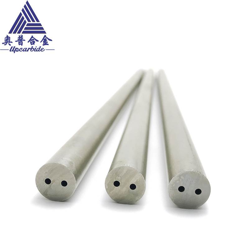 硬质合金双内冷孔圆棒直孔螺旋孔钨钢圆棒带孔管材 直径12内孔2mm