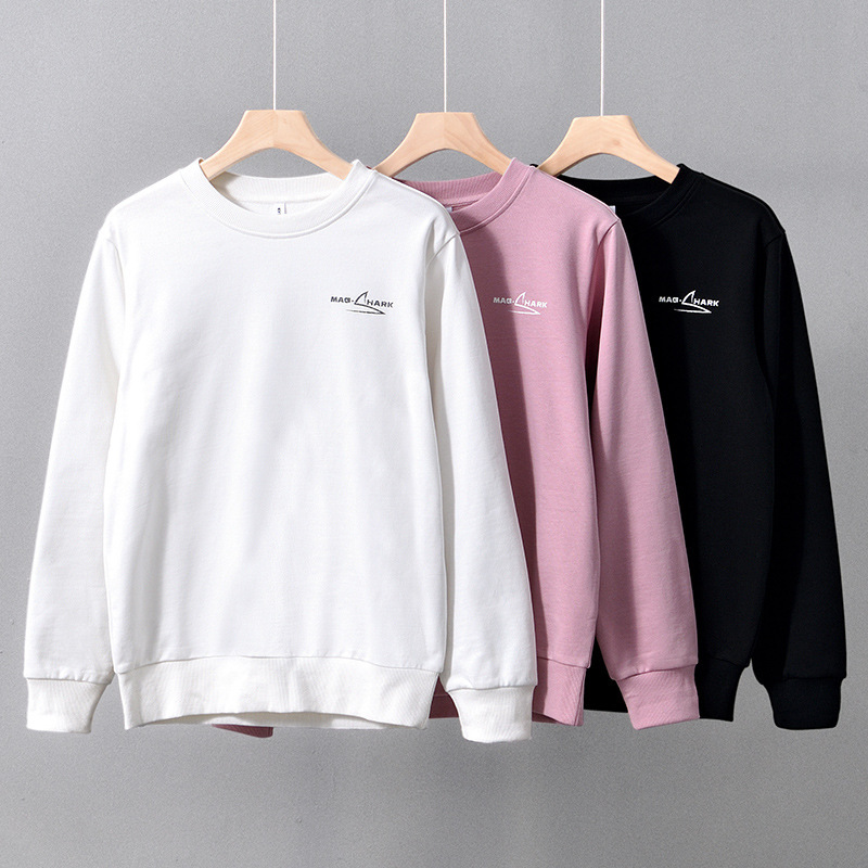 Men and women with long-staple cotton-quality men's sweater autumn and winter long-staple cotton sweater men's round neck base shirt