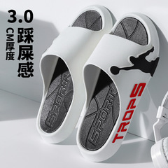 [Factory direct sales] Men's slippers for summer, fashionable thick soles, wear-resistant, non-slip home flip-flops for men wholesale