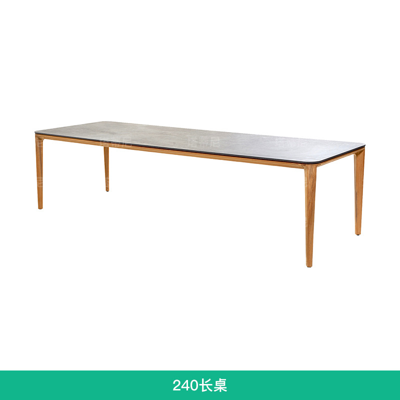 Mesa y silla al aire libre patio villa al aire libre de madera maciza jardín al aire libre balcón impermeable a prueba de agua combinación de mesa y silla de teca