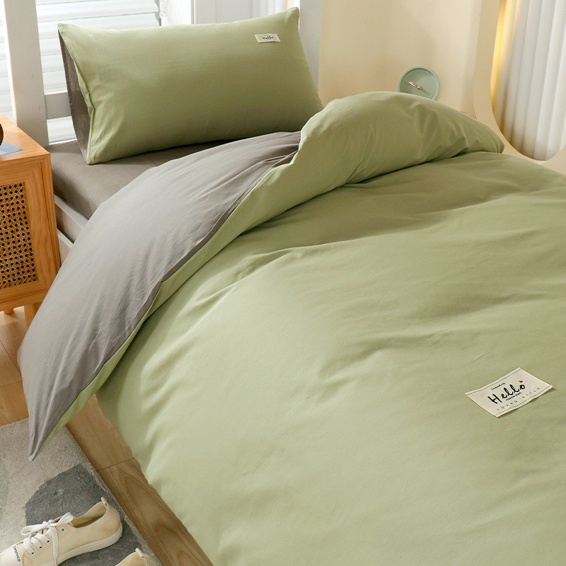 Edredón, ropa de cama, juego completo de algodón, juego completo de ropa de cama, juego de seis piezas, juego de tres piezas de colchón de dormitorio para estudiantes universitarios individuales