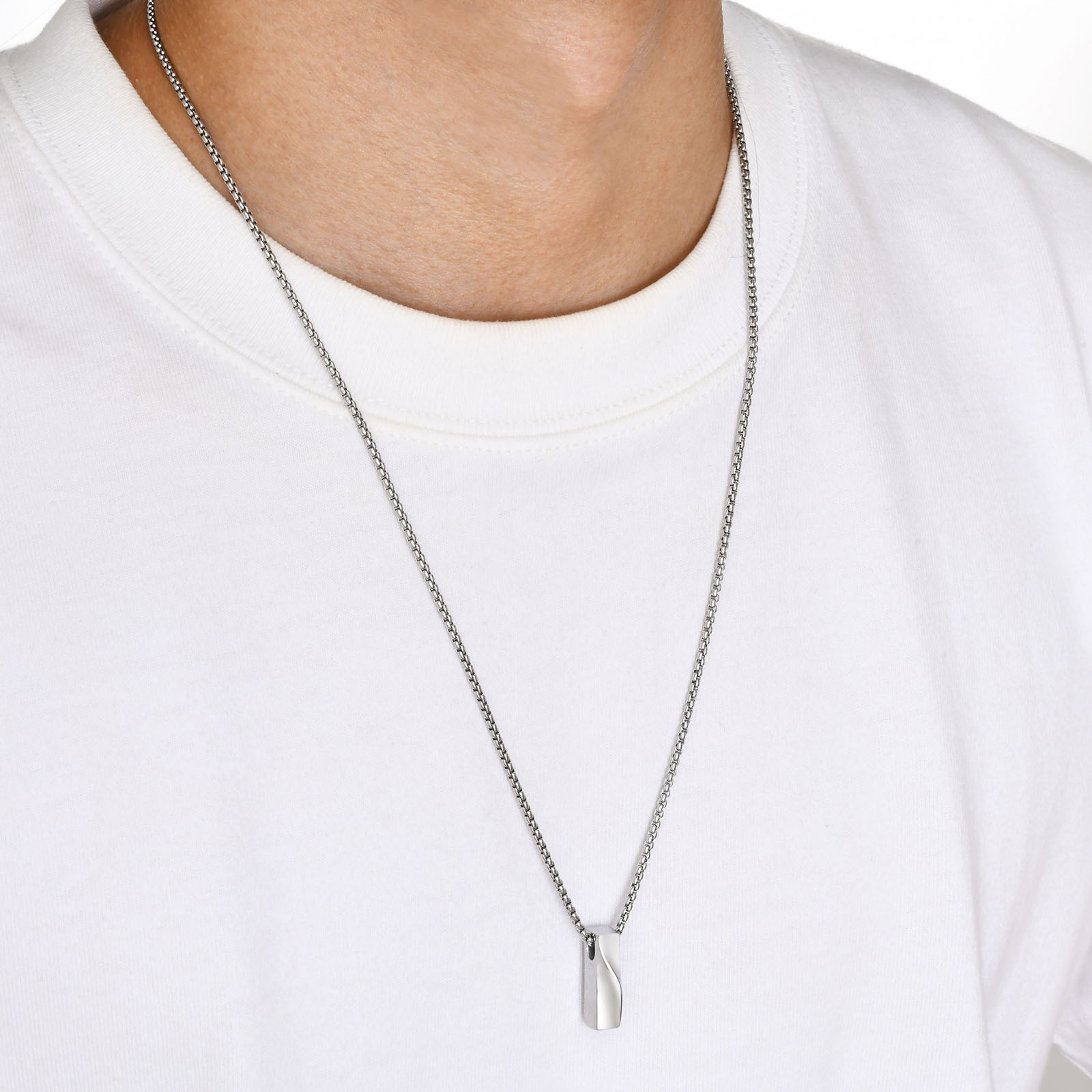 9g Weight Pendant Jewelry Making Type 304 Stainless Steel Chain Material 1 Piece Quantity Party, Street Occasion 304 Stainless Steel Material Geometric Pattern All Seasons Season Men's Gender Plating Design Simple Style, Classic Style Style Simple Style Classic Style Geometric 304 Stainless Steel Plating Men's Men Pendant Necklaces 4