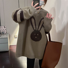 2023秋冬新款时尚洋气小众设计感上衣兔子可爱款法式甜美女毛衣