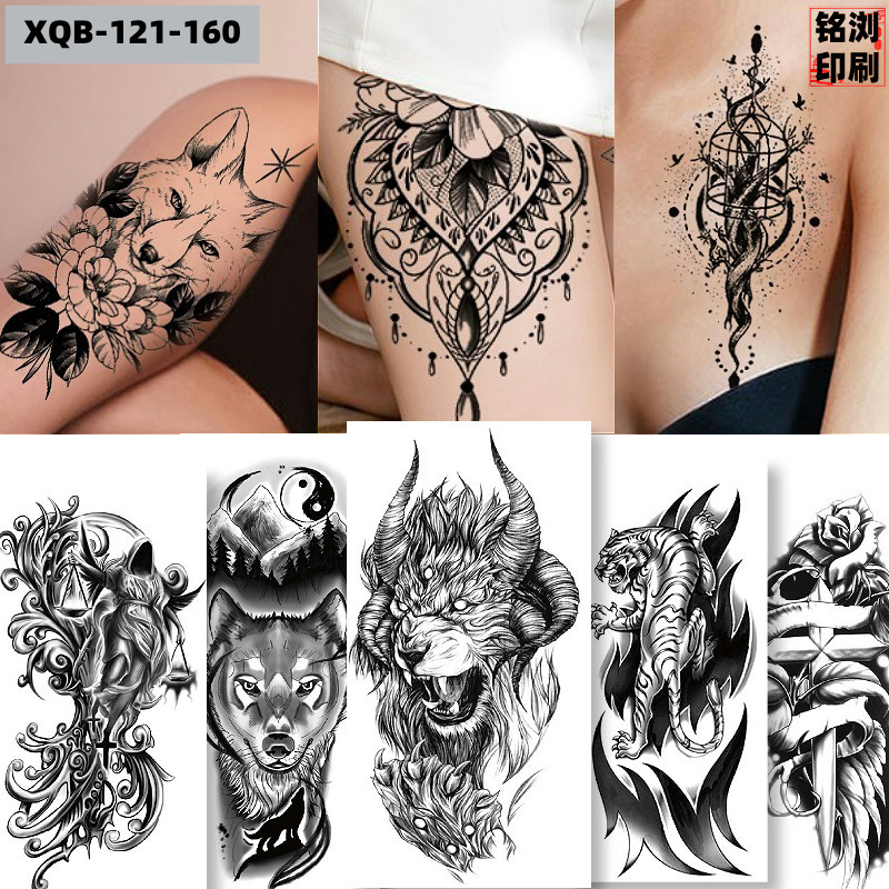 Children's cartoon flower arm sticker half arm full arm pink pig funny cross-border Henna creative color tattoo sticker wholesale Children's cartoon flower arm sticker half arm full arm pink pig funny cross-border Henna creative color tattoo sticker wholesale