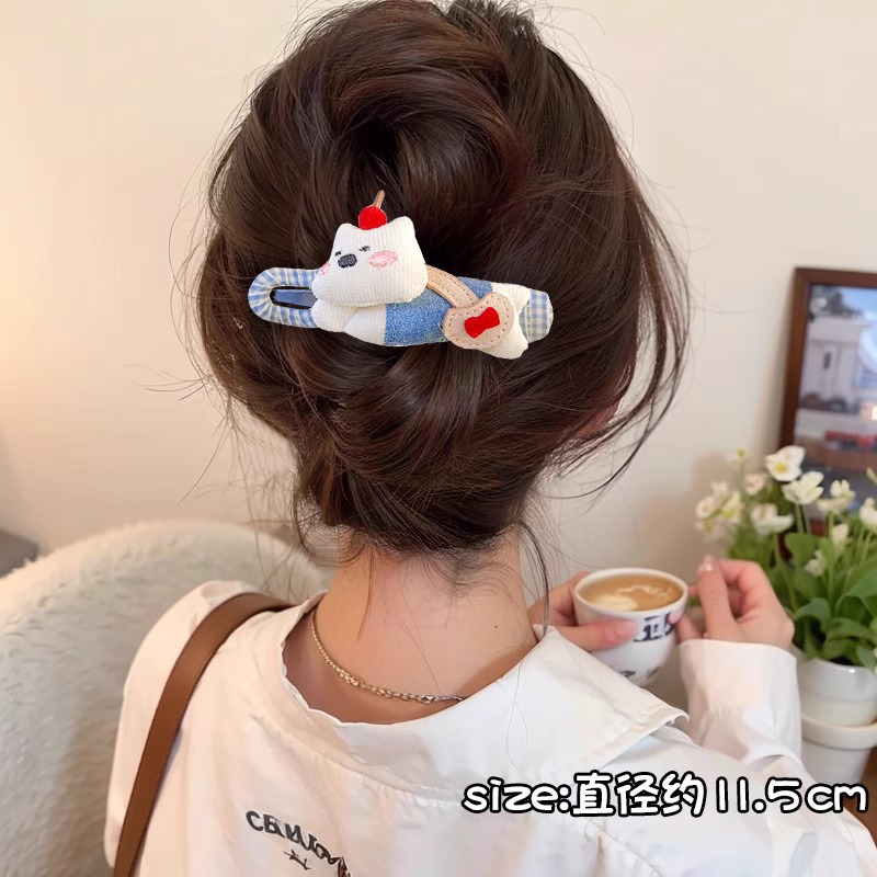 Gran arco clip de cabello de alta sensación clip de boca de pato nuevo clip de cabeza de mujer temperamento clip de tiburón clip de cabello