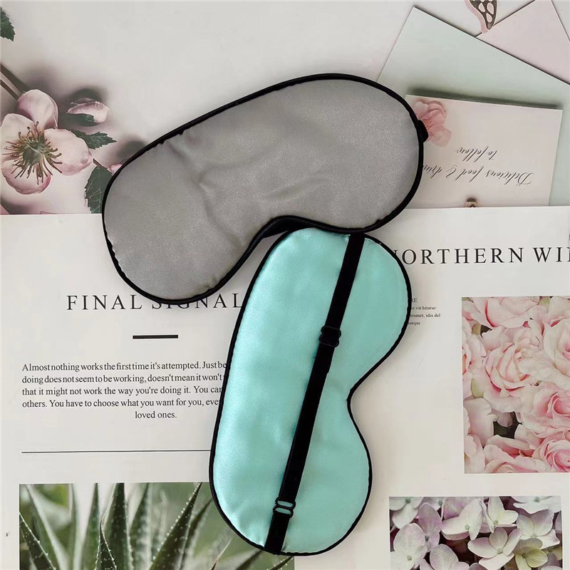 Máscara de ojo de seda artificial para niños Máscara de ojo de seda de mora artificial de doble cara Entrenamiento de sombreado de sueño Fábrica en stock al por mayor