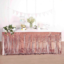 S 65503 Tinsel fringe party table skirt ��˿��������ȹ