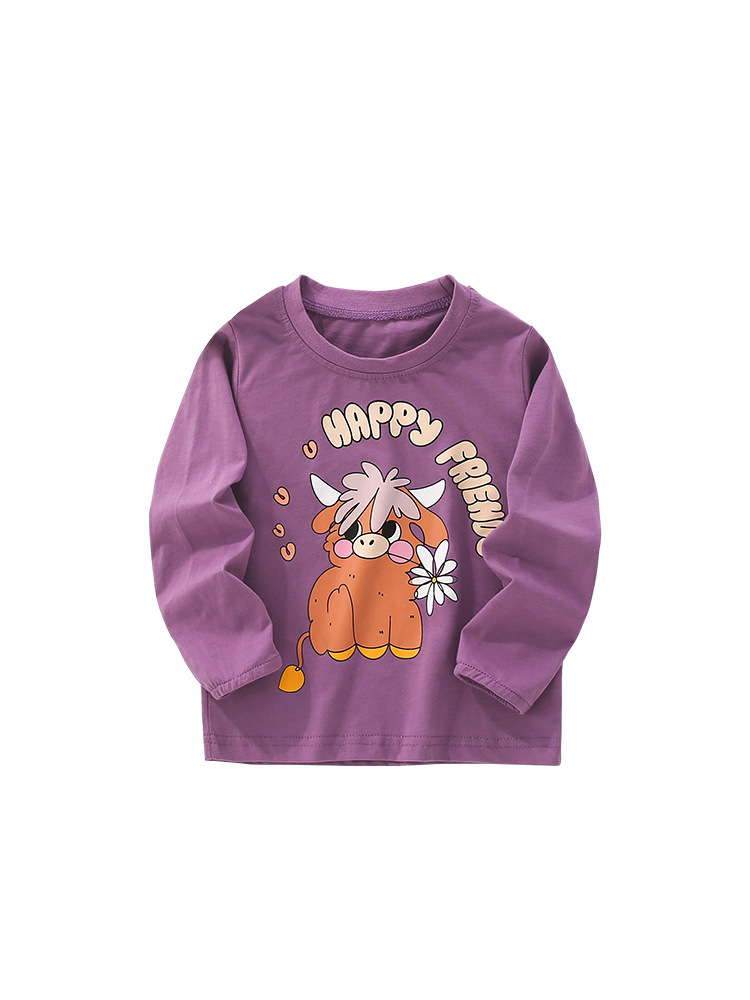 Transfronterizo malwee niño camiseta otoño invierno nuevo estilo europeo y americano niño de cuello redondo camiseta de manga larga impresión de otoño camiseta superior