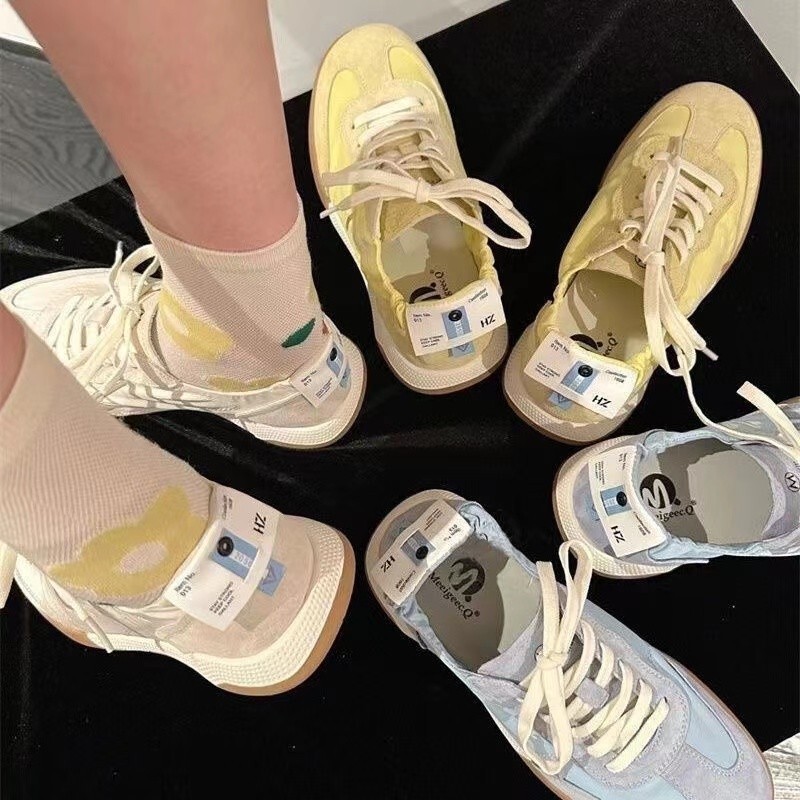 Cloud-Like Ballet-Style Lithe Series German Training Shoes with Breathable Leather Surface, Women's 2026 New Model Sports Sneakers