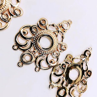 Copper hollow porous multi-hanging diy jewelry accessories ancient style hairpin court step shake homemade hair accessories hair crown accessories material
