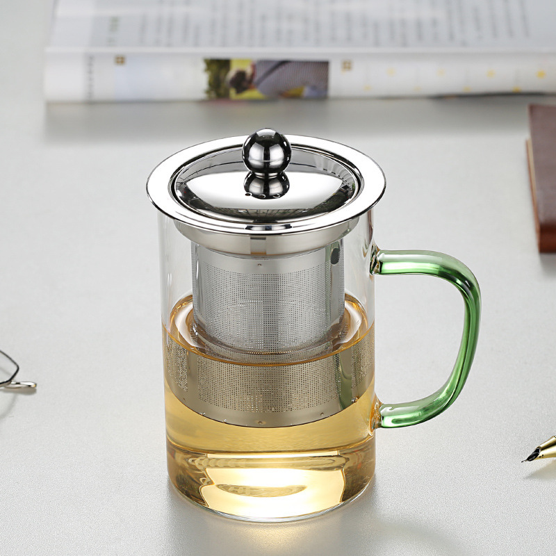 Gaopeng シリコーンガラスティーカップフィルター家庭用飲料カップ茶水分離カップオフィス香り茶ティーカップポータブル|undefined