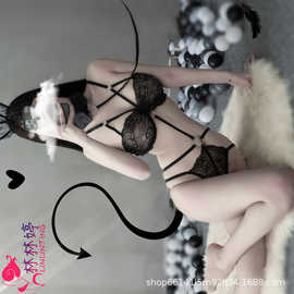 新款性感情趣内衣女仆可爱猫兔女郎制服诱惑兔子装连体衣套装8889