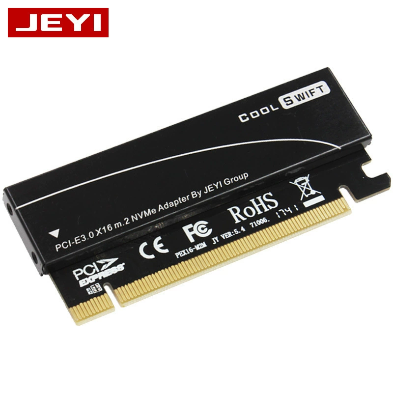 Переходная карта NVME M.2 в PCIe 3.0, полноскоростная карта расширения X16, MKEY, алюминиевый корпус, охлаждение