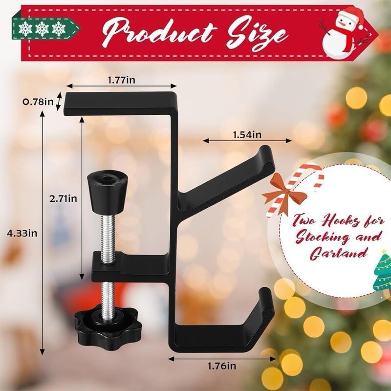 Cross-Border Christmas Wreath Hook, Fireplace Hook, Punch-Free Headphone Hook, Student School Bag Hook, Tableside Bag Hook