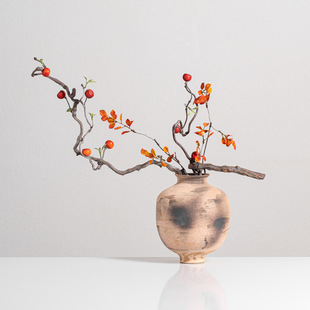 Yibeizi High-End Retro Wabi-Sabi Style Artwork Hotel B&B Decorations Overall Floral Desktop Display Ornaments