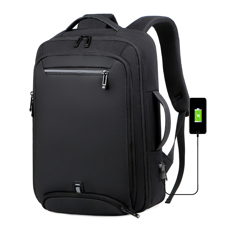 Business Casual Computer Backpack Expansion Expansion Business Trip Travel Commuting Waterproof Charging Dual-Use Student Backpack