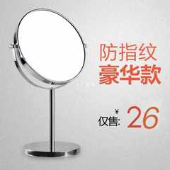 批發少女心化妝鏡台式簡約大號公主鏡雙面鏡放大學生鏡子桌面宿舍