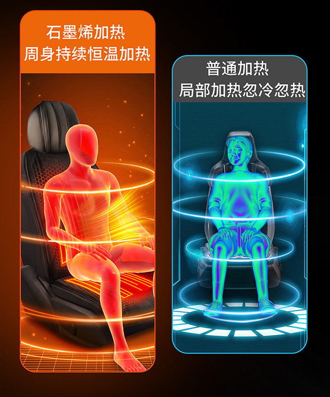 Cross-border graphene car heated seat cushion, winter short-pile electric heating 12V universal warm seat pad