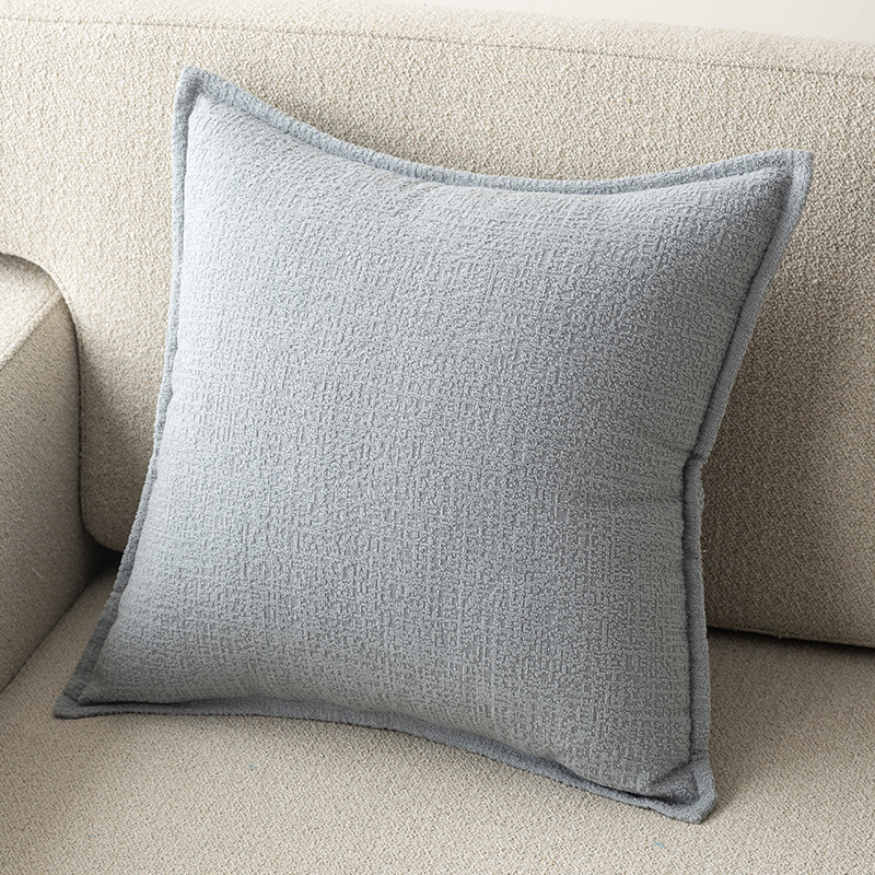 Sofá de tela de lino de nieve de color puro funda de cojín de almohada sala de estar soporte lumbar cabecera de cama cojín trasero grande funda de almohada sin núcleo