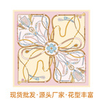 26年新款自主设计真丝围巾现货100%桑蚕丝欧式皮带花丝绸批发