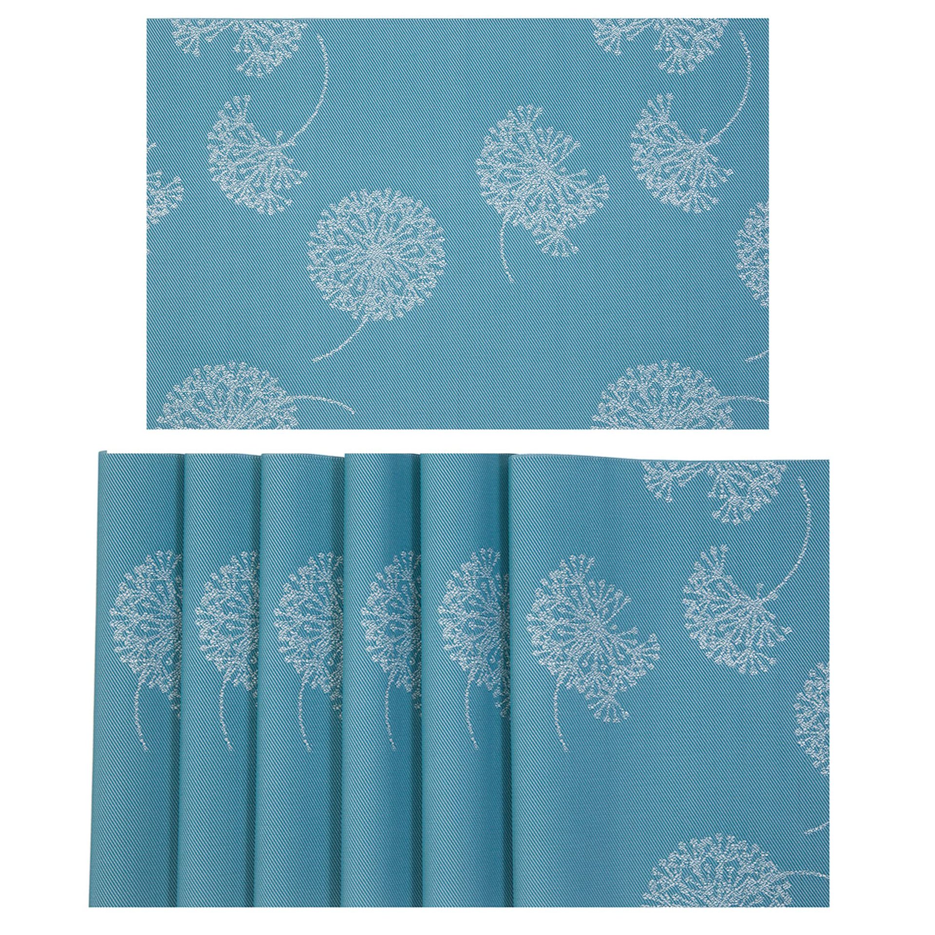 Nuevo estilo moderno simple jacquard estera de mesa de comedor tela PVC impermeable a prueba de aceite de aislamiento estera de mesa de diente de león mantel lote