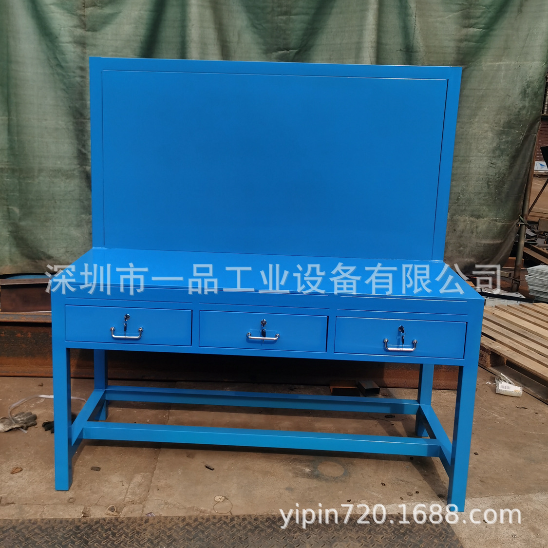 深圳18厘台钳重型钢板工作台车间模具维修装配台A3钢板钳工操作台