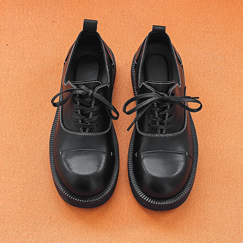 Triple joint leather business dress, breathable men's suit, derby height increase, wedding groom shoes, 88830_voghion.com