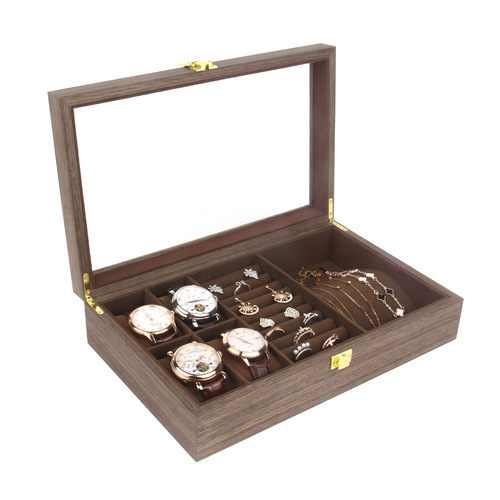 New wooden rosewood pendant watch box jewelry display box walnut necklace ring storage box
