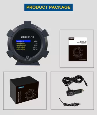 Car inclinometer, vehicle-mounted altimeter, electronic compass, GPS level meter, high-precision outdoor head-up display (Vehicle HUD) - x95-multifunctional-slope-meter-english-obd