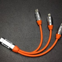 RWINEL240W超级快充2025跨境直供新品100W一拖三万能充电线数据线