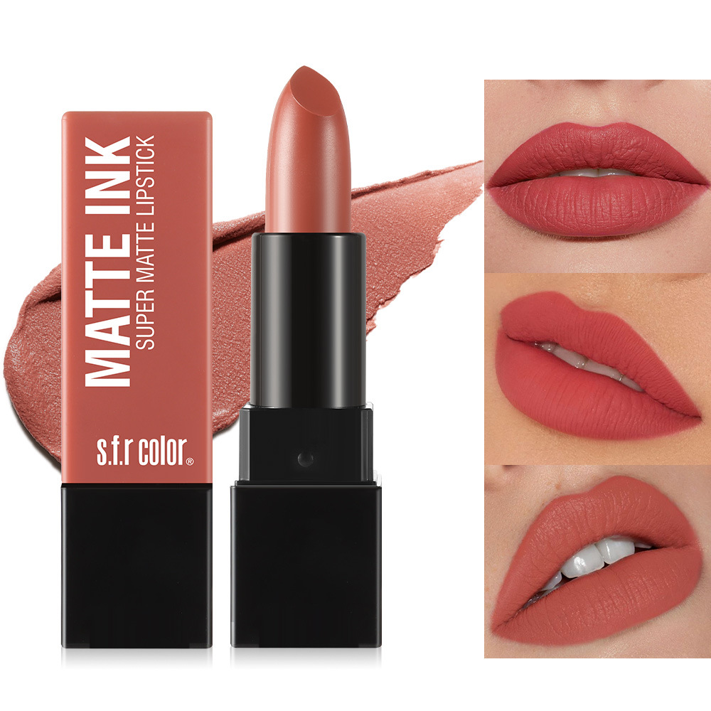 s.f.r. color fábrica directa de color natural brillo blanco brillo suave de color desnudo en Europa y América es un lápiz labial mate